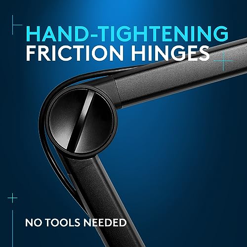 Logitech G Compass Premium Broadcast Boom Arm for Microphone, Internal Springs, Desktop Clamp and Built-in Cable Management, For Recording, Gaming, Streaming - Black