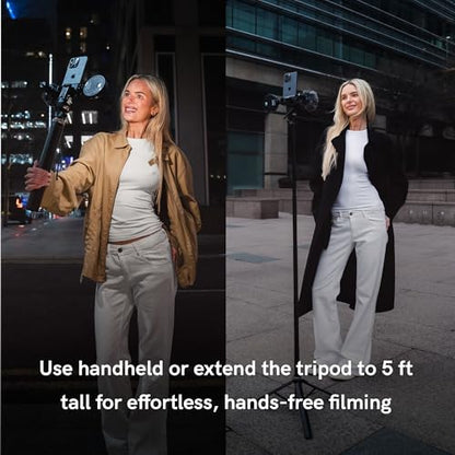 Lume Cube Content Creator Kit with LED Video Light, Microphone & Tripod – Video Recording & Vlogging Kit for YouTube, TikTok & Phone Content Creation | Portable Creator Lighting Kit