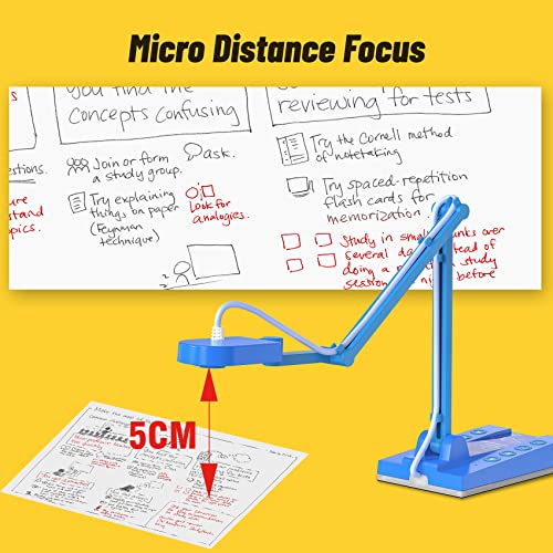 Mirabox 4K Ultra HD 3-in-1 15MP USB Document Camera/Webcam/Visualizer,Compatible with Mac OS,Windows,Chromebook for Live Demo,Web Conferencing,Distance Learning,Remote Teaching,Object Viewing - size: HSV223-1500