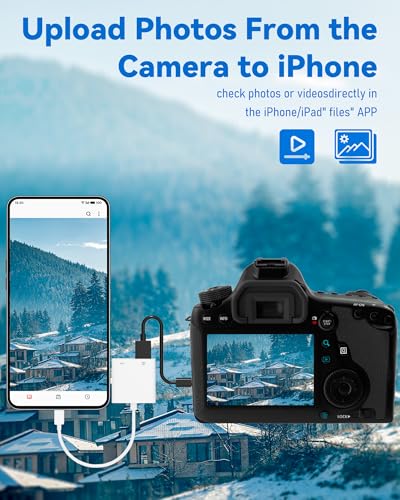USB C to USB Camera Adapter with 30W PD Charging Port | OTG Cable, Compatible with iPhone 17/16/15 iPad Android, USB 3.0 Female, For Flash Drives Keyboards Mice