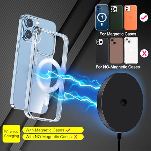 HA-W08 Magnetic Selfie Stick Wireless Charging Tripod Magnetic Wireless Charging Mount Desktop Smartphone Extension Tripod Magnetic Holder w Magic Arm compatibel for iPhone 15/14/13/12