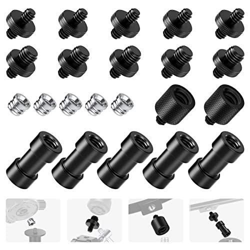 Neewer Camera Screw Adapter, 22 Pieces 1/4” to 1/4” and to 3/8” Tripod Mount Screw Adapter Converter Set for Camera Mount, Monopod, Ball Head, Flash Light Stand, Tripod — ST29 - style: ST29