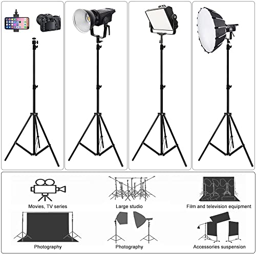 Heavy Duty Light Stand 9.5ft, Aluminum Alloy Lights Stand Spring Cushioned Adjustable Photo Video Lighting Stand, Photography Studio Tripod Stands for Flash LED Video Lights, Ring Lighting, Softboxes - size: Light Stand KT2