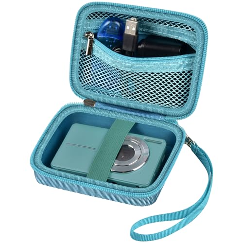 ALKOO Case Compatible with CAMKORY Digital Camera/for VAHOIALD FHD 1080P Digital Point and Shoot/for Kodak PIXPRO FZ55/ FZ45 16MP Vlogging/for IWEUKJLO, Holder for SD Card More- Dark Green (Box Only) - color: Dark Green