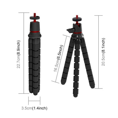 PULUZ Portable Phone Tripod with Wireless Remote and Clip, Flexible Cell Phone Tripod Stand for Video Recording/Vlogging/Selfie
