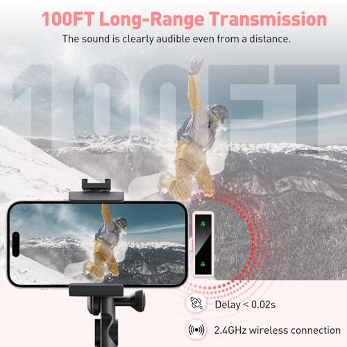 Wireless Lavalier Microphone with Charging Case for iPhone 15-17 & Android