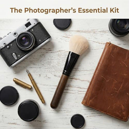 Lens Brush Camera Cleaning Kit for Lenses and Screen Goat Hair Cleaner Pen for DSLR Camera Computer Screen Soft Brush Cleaner Kit for Dust Removal and Lens Maintenance