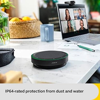 Jabra Speak2 75 SE (Second Edition) Wireless Bluetooth Speakerphone - 4 Noise-Cancelling Mics, 65mm Speakers - New Linking Feature - USB-A Dongle - Works with Zoom and Google Meet - Dark Grey - size: Bluetooth & USB-A Adapter, style: All Platforms