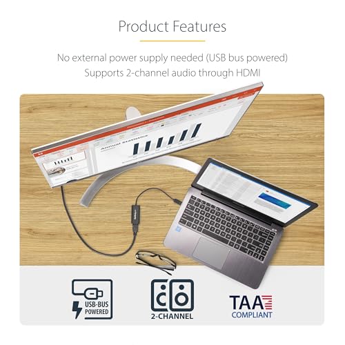 StarTech USB-A 3.0 to HDMI Converter, 1080p60, Windows Driver Required, TAA