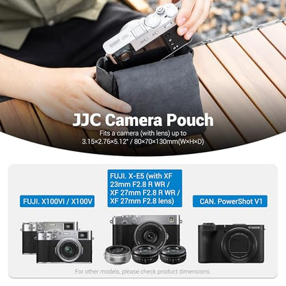 Fuji X100VI Case, Camera Travel Pouch for Fuji X-E5 XE5 X100VI X100V X100F X100S, Protective Carrying Case for Canon PowerShot V1 Compact Camera Battery Accessories Storage Bag with Magnetic Closure
