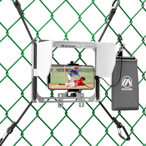 Cell Phone Fence Mount with Shade, Game Changer Mounting Kit, Gamechanger Streaming kit Works with iPhone, Mevo Start, Phones, and GoPro, for Recording Baseball Games(Upgraded Version) - size: MINI