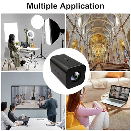 HDMI 12X Zoom USB Camera 4K Autofocus 60FPS High Speed Webcam USB HDMI Simultaneous Output PC Camera Manual Zoom Remote Control for TV Projector Video Conferencing Church Streaming