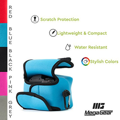 MegaGear MG506 Ultra Light Neoprene Camera Case compatible with Canon PowerShot SX420 IS, SX540 HS, SX410 IS, SX530 HS - Blue - color: Blue