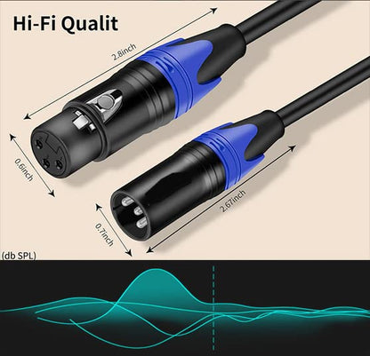 XLR Cables 50ft, Microphone Cable, XLR Male to Female Mic Cable 3 Pin for Speaker Systems, Radio Station, and More - 1 Pack 50 Feet - size: 50 Ft 1 Pack