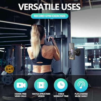 Vinkqiado Gym Magnetic Phone Holder, All Metal Magnet Base Phone Mount for Gym Equipment, Tractor, Refrigerator, Forklift, or Any Ferrous Metal Surface, Compatible with All Smartphones (Large Base) - size: 88mm Base