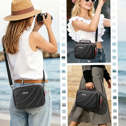 MOSISO Hard Shell Digital Camera Case, Travel Carrying Case for DSLR/SLR/Mirrorless Cameras, Len and Tripod&Shoulder Strap&3 Adjustable Dividers, EVA Case Compatible with Canon/Sony/DJI Mavic, Black