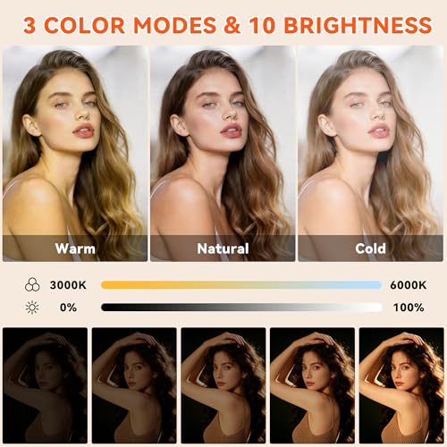 Ring Light with Stand is an Adjustable 11" Desk Ring Light,Featuring Overhead Phone Mount and Overhead Camera Mount with Light,Designed for Video Recording,YouTube,TikTok,Live Streaming