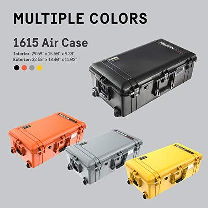 Pelican 1615 Air Case with Foam (Yellow) - color: Yellow, size: One Size - With Foam