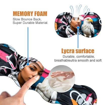 4 in 1 Ergonomic Keyboard Wrist Rest & Mouse Pad Wrist Rest Set, Large XXL Gaming Desk Mat 31.5"x 11.8" with Non-Slip Base, Memory Foam for Home Office Study Gaming, American Black Girl Bald Eagle - color: American Black Girl Bald Eagle