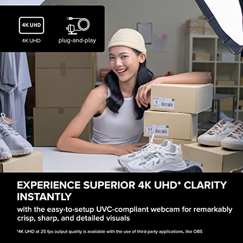 Creative Live! Cam Sync 4K UHD USB Webcam with Backlight Compensation, Up to 40 FPS, 95° Wide-Angle Lens, Privacy Lens, Built-in Mics, Plug & Play for PC and Mac… - style: 4K UHD with Backlight Compensation