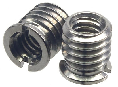 Stainless Steel 1/4"-20 Female to 3/8"-16 Male Convert Screw Adapter (2pcs, 10.5mm) - color: 2pcs, size: 10.5mm