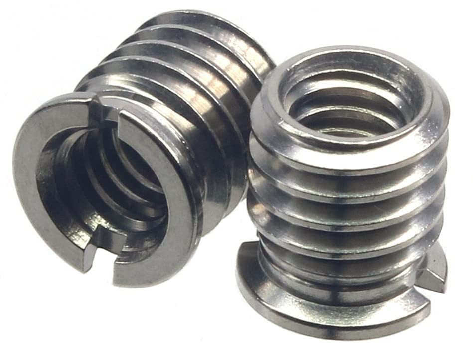 Stainless Steel 1/4"-20 Female to 3/8"-16 Male Convert Screw Adapter (2pcs, 10.5mm) - color: 2pcs, size: 10.5mm