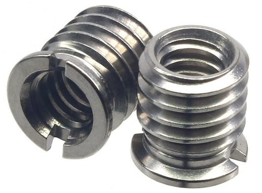 Stainless Steel 1/4"-20 Female to 3/8"-16 Male Convert Screw Adapter (2pcs, 10.5mm) - color: 2pcs, size: 10.5mm