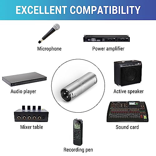 XLR Male to Male Adapter 4 Pack，3-Pin XLR Gender Changer Connector, Compatible with Mixer, Microphone, Power Amplifier - color: XLR (Male to Male), size: 4 Pack