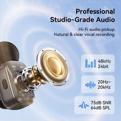Mic Mini Wireless Microphone for iPhone/Android, 2TX+2RX, 3 Al Voice Modes, 30H Battery for Vlogging & Streaming, 48kHz/24bit, Includes USB-C & Lightning Receivers for TikTok, YouTube - style: Mic Mini A