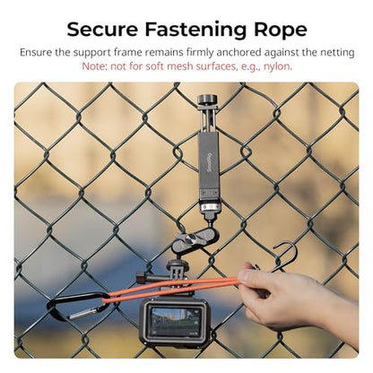 SMALLRIG Baseball Fence Mount for Game Changer, Phone & Action Camera Mount Kit with Phone Holder, Clamp, Magic Arm, Adapter Base, Sun Shade, Rope, Bag, for DJI, for GoPro, for Insta360-5726