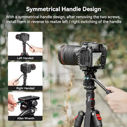 SmallRig Tripod Fluid Head Pan Tilt Head with Quick Release Plate for Arca Swiss for Compact Video Cameras and DSLR Cameras -3259B