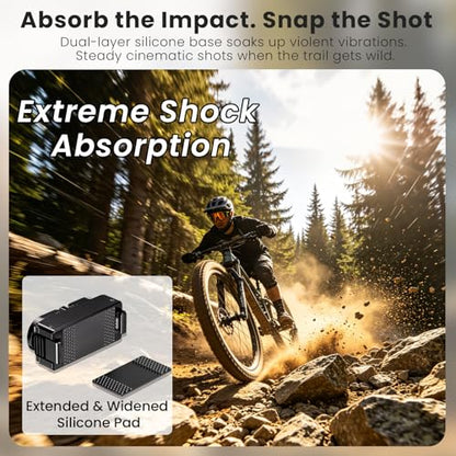 25mm Ball Head Magnetic Mount with Mechanical Lock for DJI Action 6/Osmo Nano, RAM B-Size Compatible, Aluminum Adapter for Motorcycle Handlebar, Fork Stem, Marine Rail Mounts