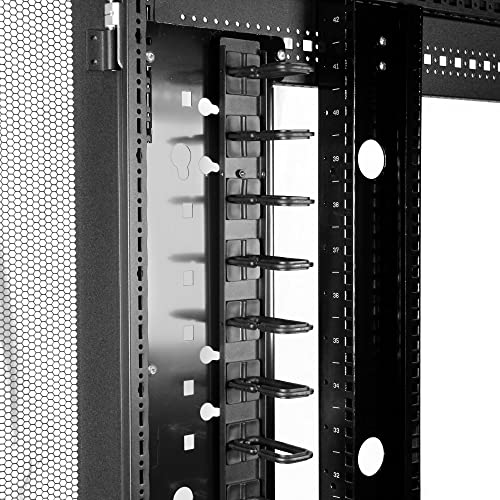 StarTech 20U Vertical Server Rack Cable Manager, D-Ring, 2.8ft (CMVER20UD) - style: 20U Vertical