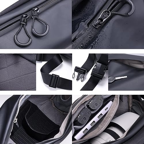 ULANZI Versatile Camera Shoulder Bag Photography Travel Messenger Portable Travel Bag Accessories Stylish Crossbody DSLR Sling Bag Compatible with Sony Canon etc -BLACK