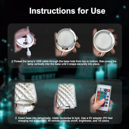 5PCS Remote Control RGB LED Lamp Kit 001 for Bambu Lab Multicolor RGB Includes Button Battery Makerworld 3D Printed DIY Hardware Model Spare Parts 5V USB Powered - color: 5 PCS RGB LED Light