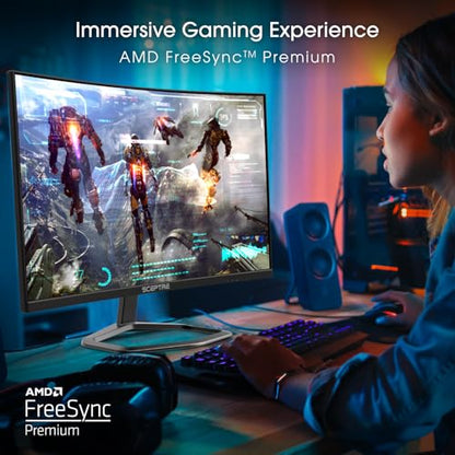 Sceptre 27-Inch Curved Gaming Monitor, FHD 1080p, 240Hz, 1500R, DisplayPort & HDMI x2, Built-in Speakers, Machine Black (C275B-FWT240 Series, 2026) - style: 2026 27" Curved 240Hz