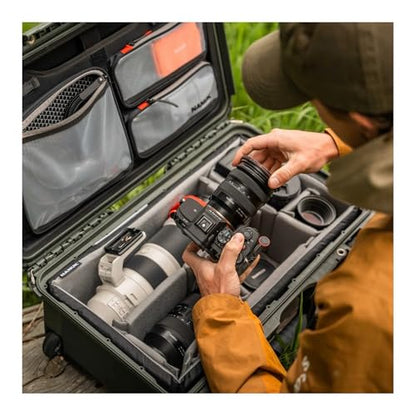 NANUK 935 Pro Photo Kit – Waterproof Travel Camera Hard Case with Padded Dividers and Wheels, 22” x 14” x 9” - Dustproof and Impact Resistant, Airline Carry-On Approved – Yellow - color: Yellow - Pro Photo Kit
