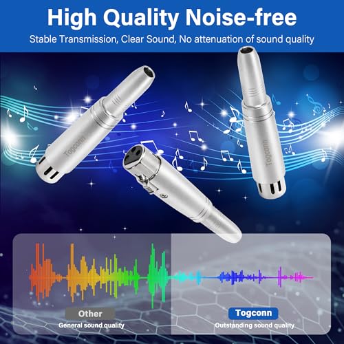 1/4" Female TRS to XLR Adapter 2 Pack - 6.35mm 1/4" TRS to XLR Connector - color: TRS 6.35mm Female to XLR Female, size: 2 Pack