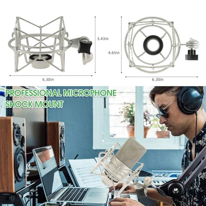 Microphone Shock Mount – Compatible with Neumann TLM 103, TLM 102, M147, M149 & More, Anti-Vibration Isolation for Studio & Broadcast