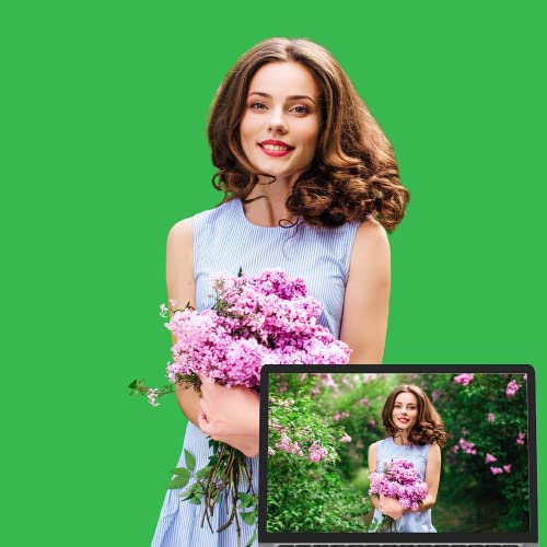 UTEBIT 5x6.5ft Green Screen Backdrop, Photography Backdrop Chroma Key Small Greenscreen Sheet Background for Streaming, Zoom Meeting, PS Keying, Video Creation, Studio Portrait Shoots (Backdrop Only) - size: 5x6.5ft