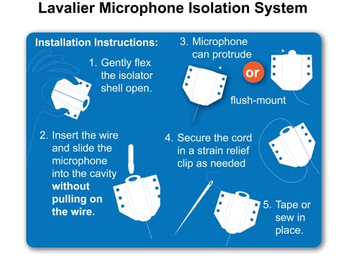 Isolate IT Lavalier Microphone Isolation Shield System with Sorbothane (Compatible with Audio Technica, Natural/Black) - color: Natural/Black, size: Audio Technica