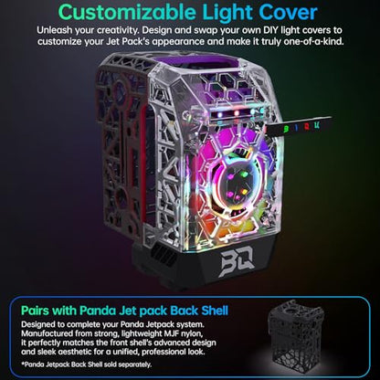 BIQU Panda Jet Pack V2.0 Transparent Shell with RGB Light Upgrade Print Head for Bambu-Lab P1P/P1S/X1C/X1E 3D Printer - size: Panda Jet Pack V2 Transparent