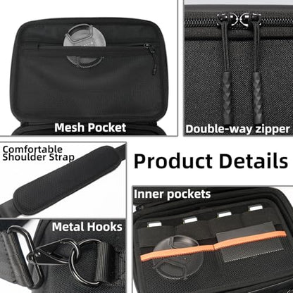 Besnfoto Hard Shell Camera Case Small, Shockproof Waterproof Camera Carrying Bag, Protective Photography Bag for DSLR/SLR/Mirrorless Cameras, Lenses with Shoulder Strap, Camera Sleeve