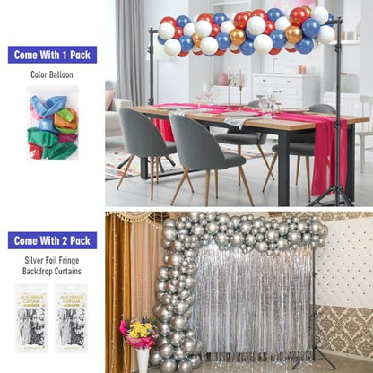 Backdrop Stand Kit - 6 Widths, 10x7.5ft Adjustable Background Stand for Parties & Studio Photography - size: 10x7.5ft