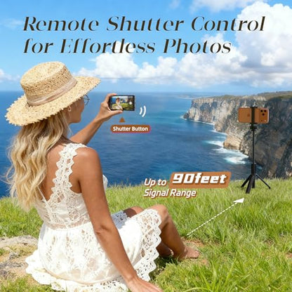 5" Magnetic Wireless Vlog Selfie Monitor Screen for iPhone & Android-Zero Latency, 90ft Range, 2600mAh 6hr Battery, 4K Display, Magnetic snap-on, Rear Camera sync, Live Stream TikTok