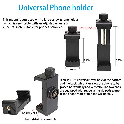 Backpack Clip Mount with Phone Holder Accessories for GoPro Hero 13 12 11 10 9 8 7 6 5 Black Akaso Sony Action Camera and iPhone Samsung Smartphones,Outdoor First View Live Video Shooting