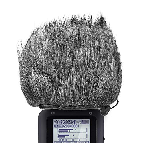 YOUSHARES Furry Outdoor Windscreen Muff, Pop Filter/Wind Cover Shield for Zoom H5, H6 Portable Recorder - color: Fur