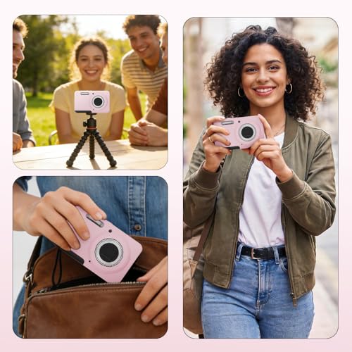 Case for KODAK PIXPRO FZ55 Case, Soft Silicone for KODAK PIXPRO FZ55 - Anti-Scratch Slim Fit Lightweight Protective - pink - color: pink