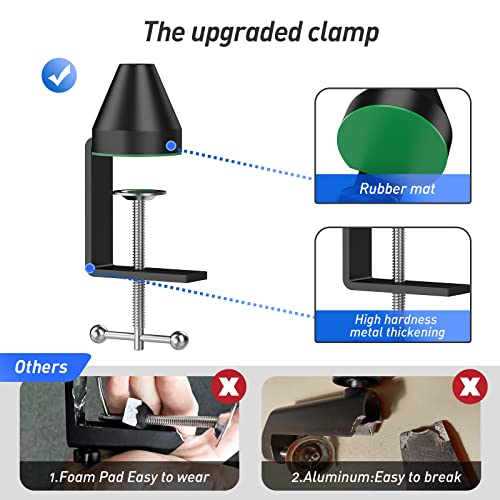 SoloCast Boom arm for HyperX, Microphone Stand for HyperX SoloCast – Mic arm Upgrade C Desk Clamp, 2 Cable Ties, Mic Cover Compatible with HyperX SoloCast by SUNMON