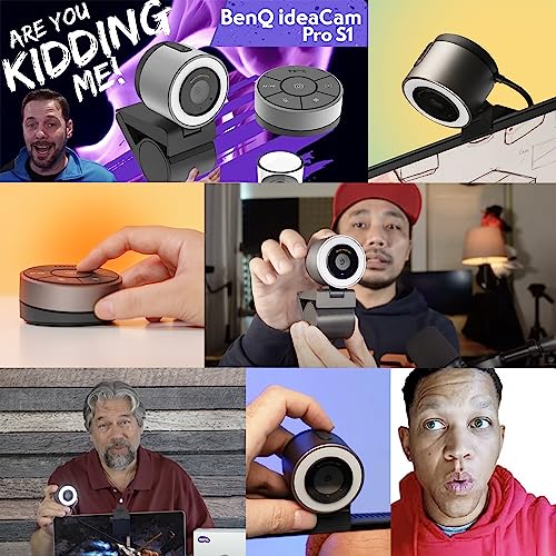 BenQ Camera ideaCam S1 Pro Webcam Document Camera 15x Zoom Built-in Ring Light Handheld 8 Megapixel Live Demonstration Remote Meeting Noise Cancelling Microphone EnSpire Auto Focus - style: ideaCam + 15X Macro Lens + EnSpire Control Puck